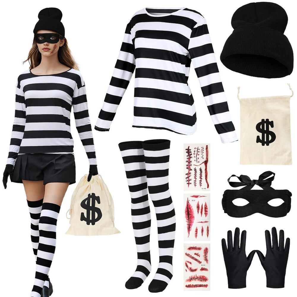 7125 Robber Costume Adult Thief Costumes Accessory With Robber